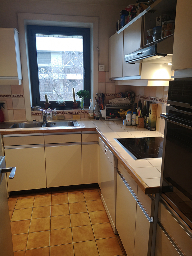 Une cuisine éclaircie : Avant